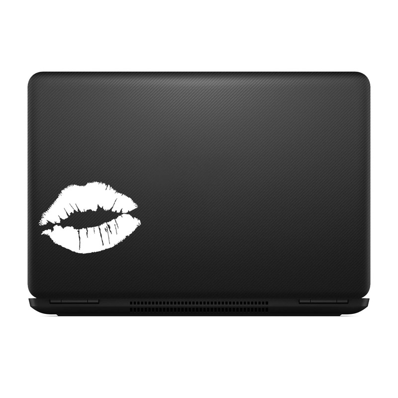 World Design Lips Kiss Silhouette Notebook Car Laptop 5.5" (White)