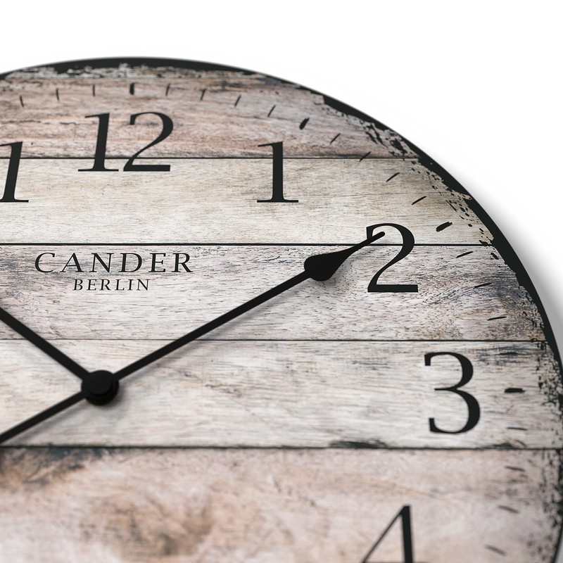 Cander Berlin MNU 7330 Vintage Wall Clock MDF with Silent