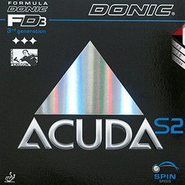 Donic Acuda S2 Table Tennis Rubber (Red, 1.8 mm)