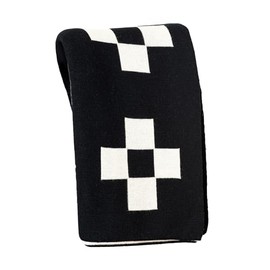 100 North Soft and Warm Cuddle Blanket Black/Beige 60 x 50 Inches Cotton Polyester Blend Throw Cover