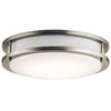 Kichler 10784NILED 11.75" White Acrylic LED Flush Mount in Brushed