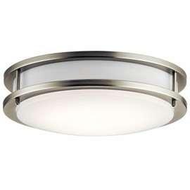 Kichler 10784NILED 11.75" White Acrylic LED Flush Mount in Brushed Nickel