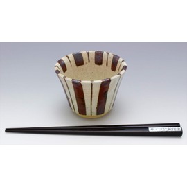 Utsuwararu-an Soba Inokuchi, Teppukusa 3.5 inches (9 cm), Mino Ware, Hashiba Bee with Anti-Small (Soba Inokuchi)