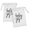 Ambesonne Choose Joy Fabric Pouch Set of 2, Wise and