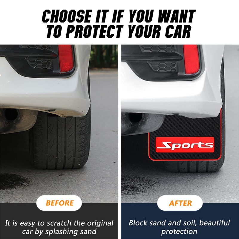 QUYDDC Mini Size Soft Rubber Car Universal Mud Flaps Mudguards