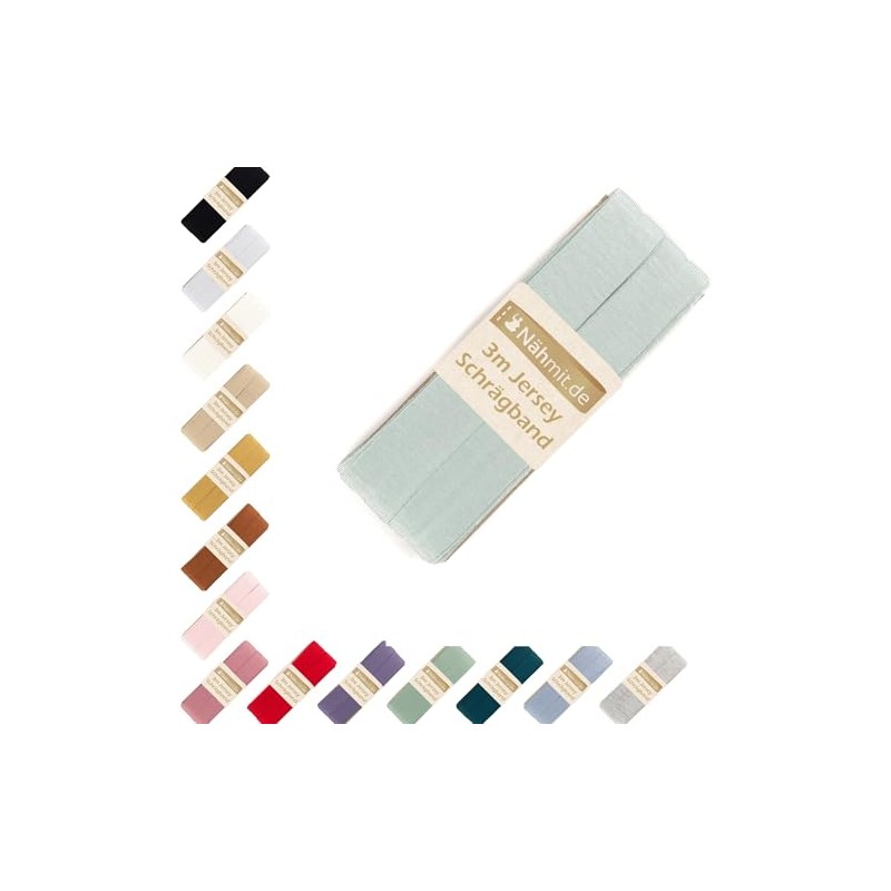 Nähmit - Jersey Bias Binding - Elastic Pre-folded Edging Tape