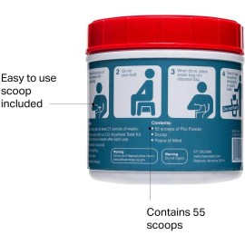 Cleanwaste Portable Mini Poo Powder Deodorizing Waste Treatment - 55 Scoops