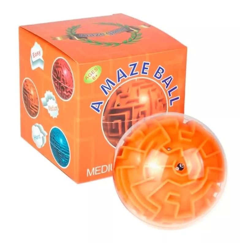 Amaze Ball Esfera Laberinto 3d Bola 10 Cm Equilibrio Puzzle