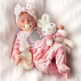 BABESIDE Lifelike Reborn Baby Dolls - 17 Inch Realistic Newborn Baby Doll Sleeping Real Life Baby Dolls Girls with Gift Box for Kids Age 3+
