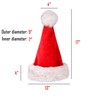Beurio Deluxe Santa Hat Plush Pom Pom Christmas Hats for