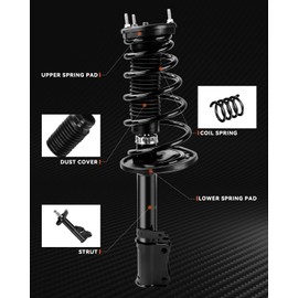 PROEZE Rear Strut Assembly for 2007-2011 Camry, Shock Absorber with Coil Springs Replace 172309 172310, Driver and Passenger Side, 2PCS