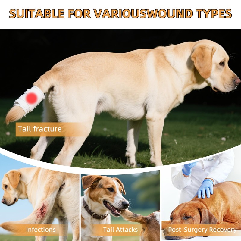 OHCOZZY Adjustable Dog Tail Protector for Wounds, Tail Cover Recovery