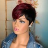 SAEIALL Peluca Corta Estilo Pixie de Cabello Humano para Mujeres