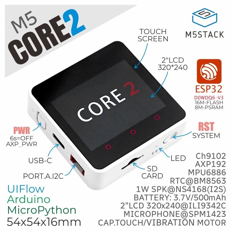 M5Stack Core2 IoT Development Kit