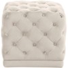 Meridian Furniture Stella Collection Modern | Contemporary Velvet Upholstered Ottoman