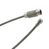 AKORD 10pcs Stainless Steel Wire Keychain Cable Keyring Twist Barrel,