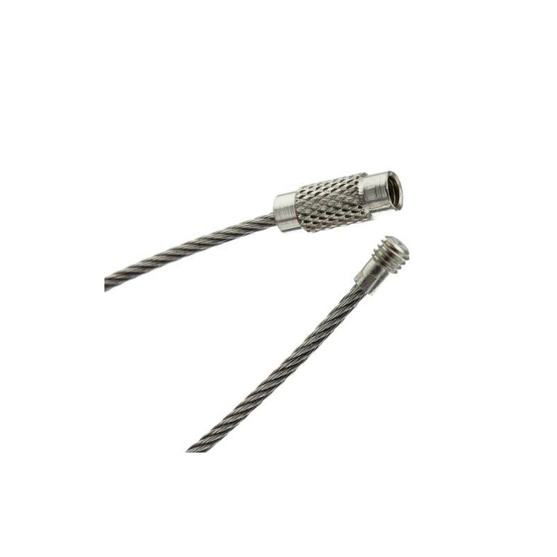 AKORD 10pcs Stainless Steel Wire Keychain Cable Keyring Twist Barrel,