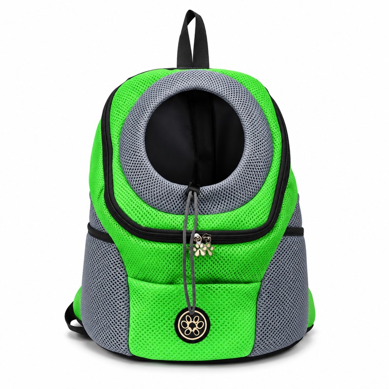 Breathable Dog Carrier Backpack for Travel – Adjustable Double-Shoulder Pet