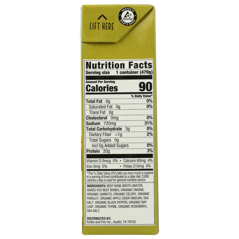 Kettle & Fire Regenerative Agriculture Beef Bone Broth, 16.9 OZ