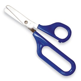PETA Easi-Grip Long Loop Scissors - Stainless Steel and Long Loop Handle - Ergonomic Grip to Increase Stability - Ideal for Anyone with Poor Hand Control, Weak Grip and Joint Problems - 45mm Rounded Blade
