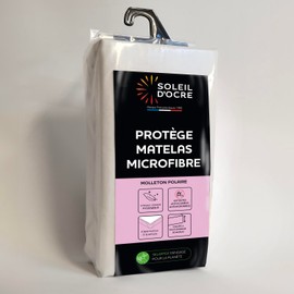 Soleil d'ocre, Mattress Protector, White, 90 x 190 cm