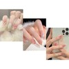 NIUANIUA Nail Tip, Short Trapezoid False Nails, Cute, Round Tip,