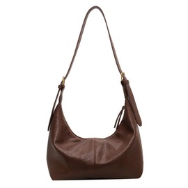 Blostirno Women's Shoulder Bag, Lightweight, Crossbody Bag, PU Leather, Waterproof, 2-Way for Work or School, Stylish, coffee