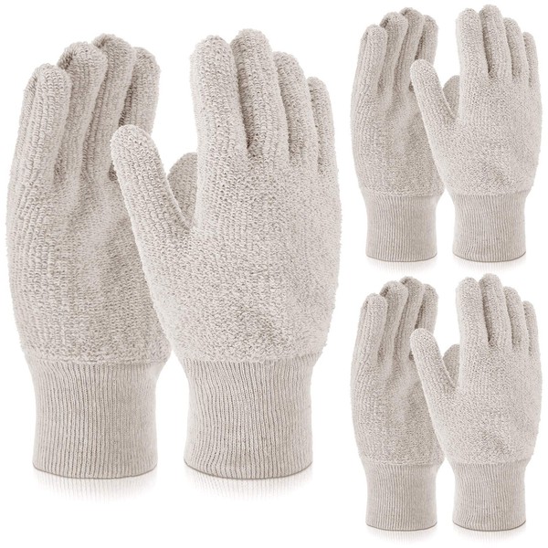 3 pares de guantes de limpieza para pulido de plata, guantes antideslustre para joyas, oro, latón, cobre, persianas, desechos, anillos, acero inoxidable, metal