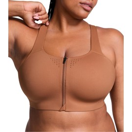 Victoria's Secret Women's VSX Featherweight Max Front Close Sports Bra, High Impact, Caramel, 32D