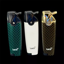 SCORCH TORCH Single Flame Butane Refillable Modern Scorch Torch Lighter 61742 - Random Color