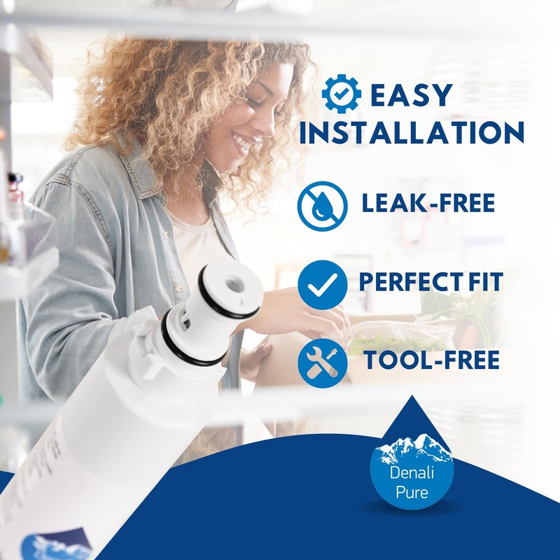 2-Pack Replacement for Whirlpool ET9FHTXMQ01 Refrigerator Water Filter - Compatible