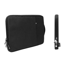 Emartbuy Coal Black 11.6-13.3 Inch Carrying Bag Case Cover Sleeve with Retractable Handle and Zipped Pocket Compatible With Selected Laptops Notebooks Ultrabooks Listed Below