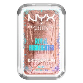Nyx Professional Makeup, Bridgerton Iluminador en polvo, Tono: Iridescent peach (rosa). Iluminador en polvo. Fórmula vegana.