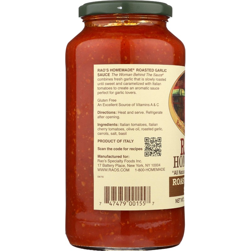 Rao's Homemade Roasted Garlic Pasta Sauce 24 oz