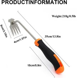 Weed Puller Tool,2025 New Portable Garden Weeder Puller Tool,Weeding Artifact Uprooting Weeding Tool 4 Teethes Dual Purpose Manual Hand Weeders Tool for Gardening Vegetable Backyard Farm Planting