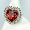 Yacanna Red Heart Napkin Rings Sparkling for Valentines Day, Dinners,