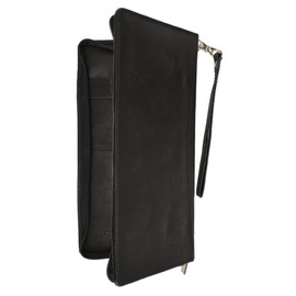 MARSHAL Top Grain Genuine Leather Travel Organizer Wallet Passport Holder