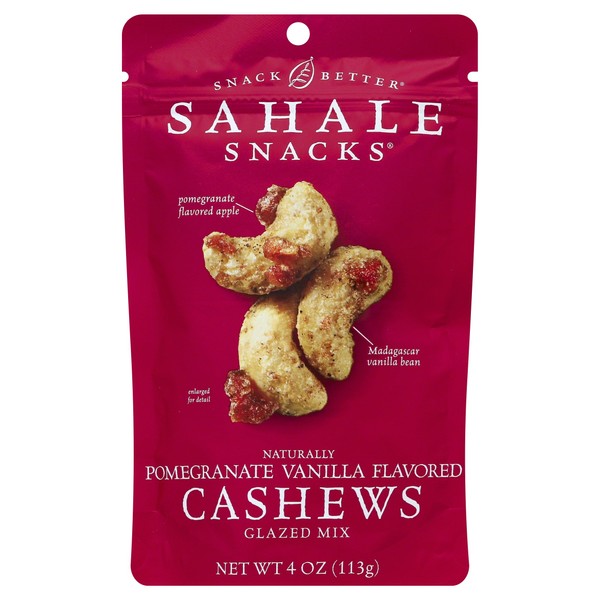 Sahale Snacks Pomegranate Vanilla Flavoured cashews, 4 Ounce