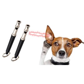 NiftyPlaza Dog Training Whistle, 2-Count Pet Obedience, Stop Barking Ultrasonic Supersonic Sound Pitch Dogs Recall Training Tool