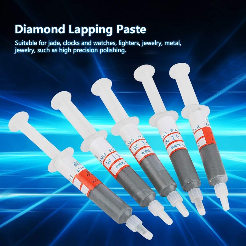 Akozon Diamond Grinding Paste 5 Pieces/Set Diamond Lapping Paste Polishing