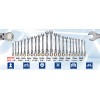 WORKPRO 22-Piece Flex-Head Ratcheting Wrench Set Metric 6-18mm & SAE