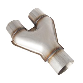 QYFNB Stainless Steel Exhaust Y Pipe, 2.5" Single to 2.25" Dual Exhaust Adapter Connector for Car and Truck, 10" Overall Length, Weld-On, Universal