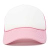 DALIX Blank Hat Two Tone Summer Mesh Cap in Pink