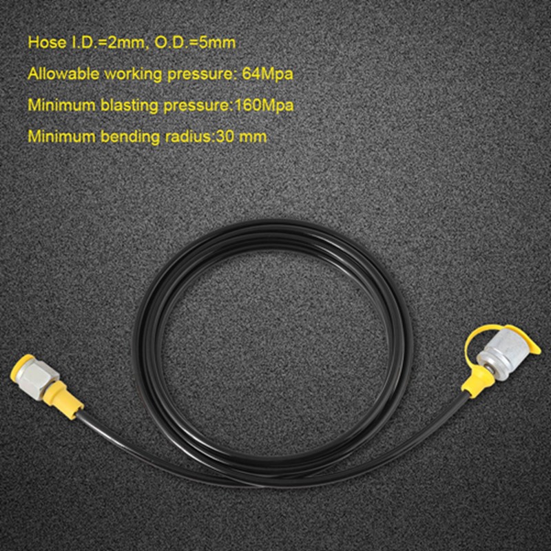 1 PCS Hydraulic Pressure Test Hose 2.0m/6FT (M16*2-1/4BSP)Testing Coupling Point