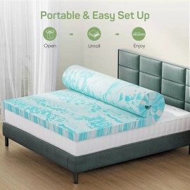 Simple Deluxe iPower Memory Foam Mattress Topper Sleeper Sofa Thick Gel Infused Bed Toppers 3"