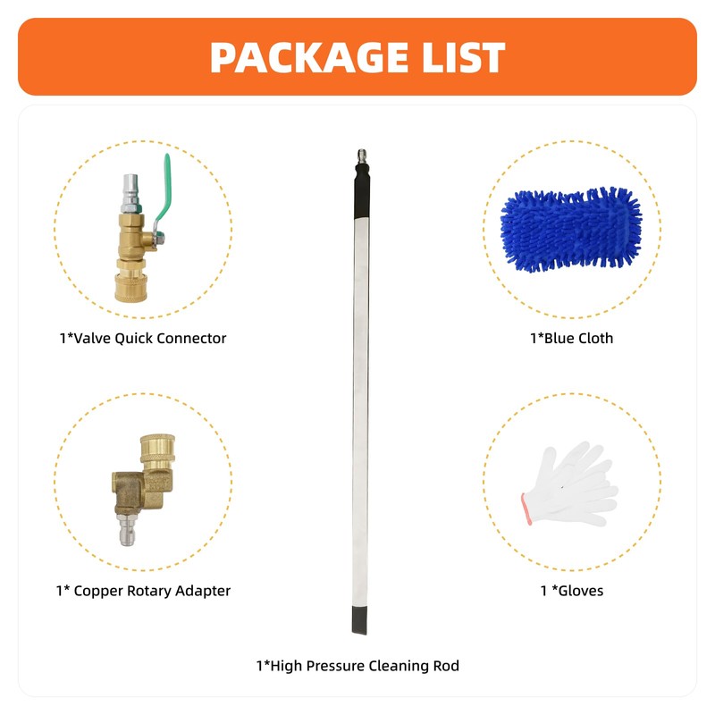 AJOFIEK Radiator Cleaning Wand, 4500 PSI Pressure Washer Tool for