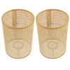 ABOOFAN 2 Pack Rattan Lamp Shade, Wicker E27 Cylinder Light