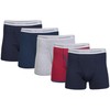 Gildan Men's Underwear Boxer Briefs, Multipack, Navy/Heather Navy/Sport Grey/Dot/Navy (5-Pack),