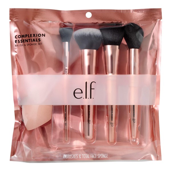 e.l.f complexion Essentials Set de brochas y esponjas, herramientas de