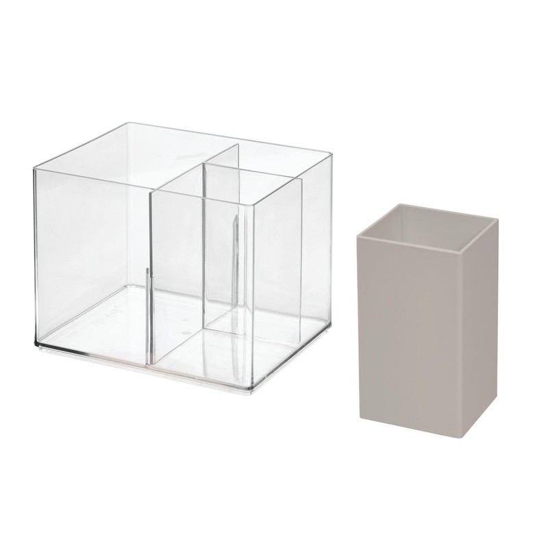 iDesign, Hair styling Organiser with 3 compartments, Silicon and Recycled